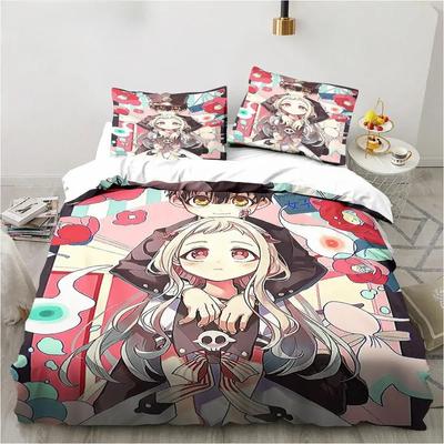 Anime Toilet-Bound Hanako-kun Drukowany w 3D Zestaw Pościeli Poszwy na Kołdrę Poszewki na Poduszki Kołdra Zestaw Pościeli Odzież Łóżkowa Pościel