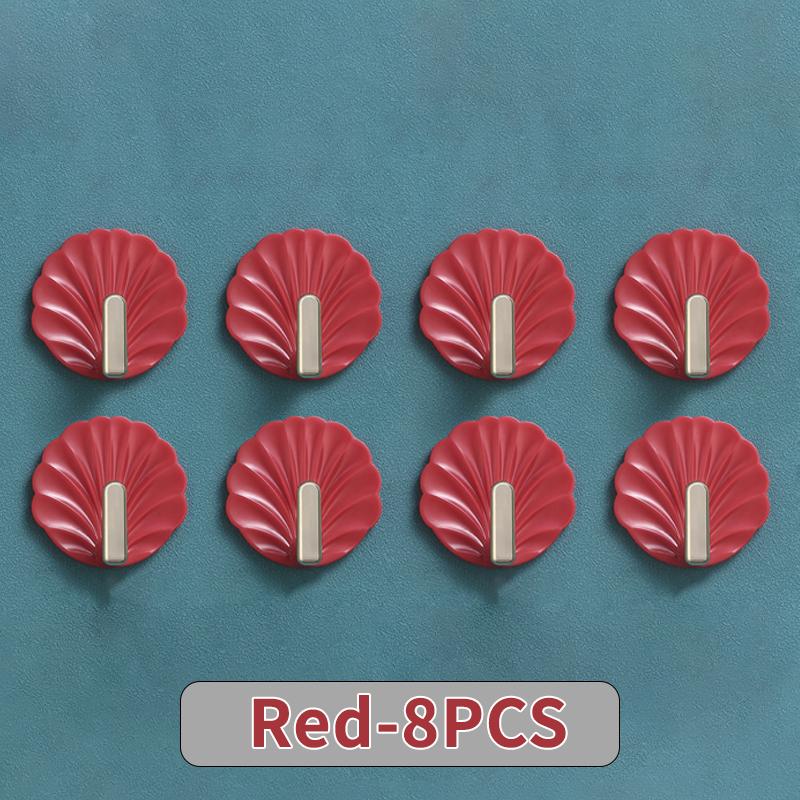 8PCS No Hole Sticky Hooks Powerful Transparent Hooks for Entryway Bedroom Kitchen Storage Multi-functional