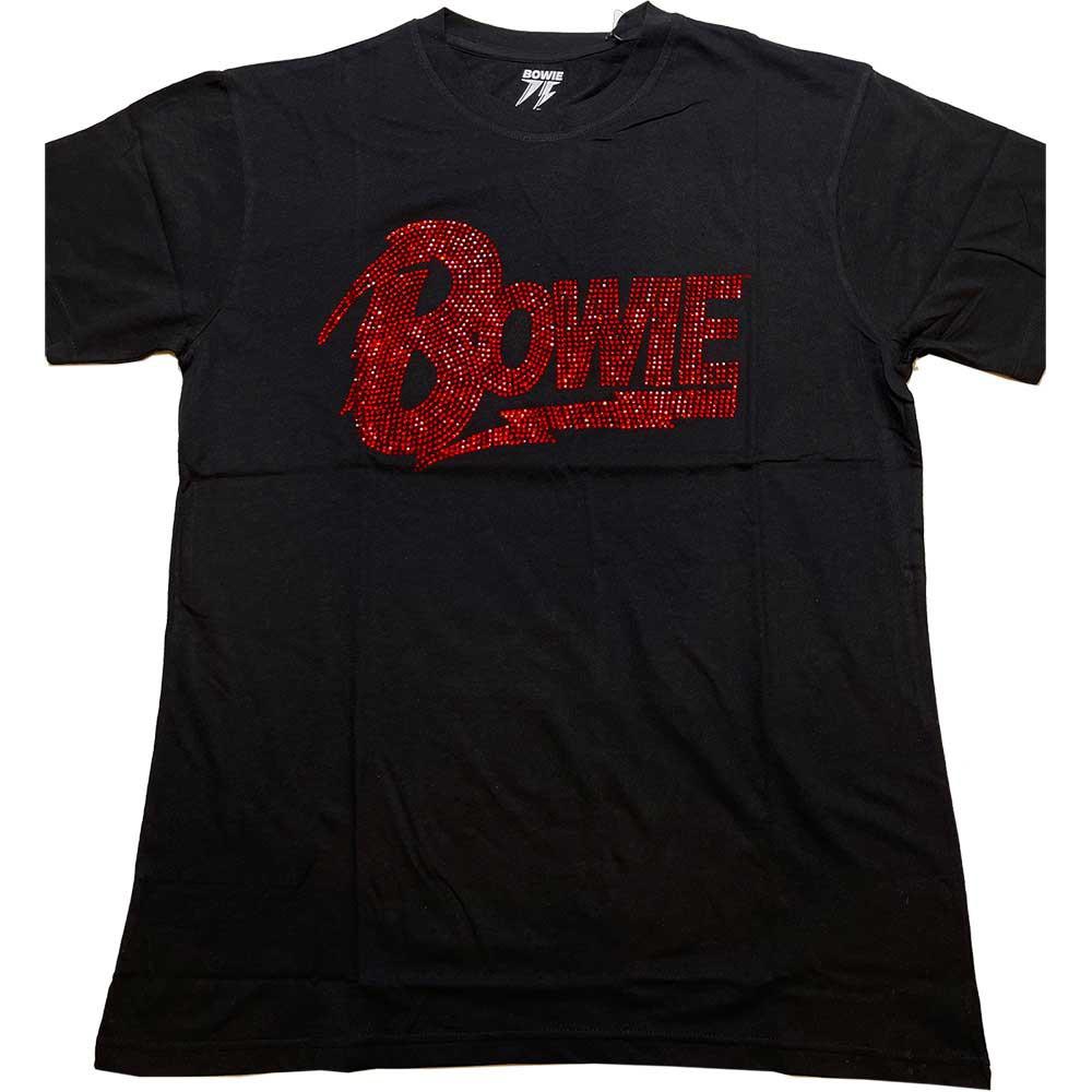 Men's David Bowie Logo T-shirt X-Large Black