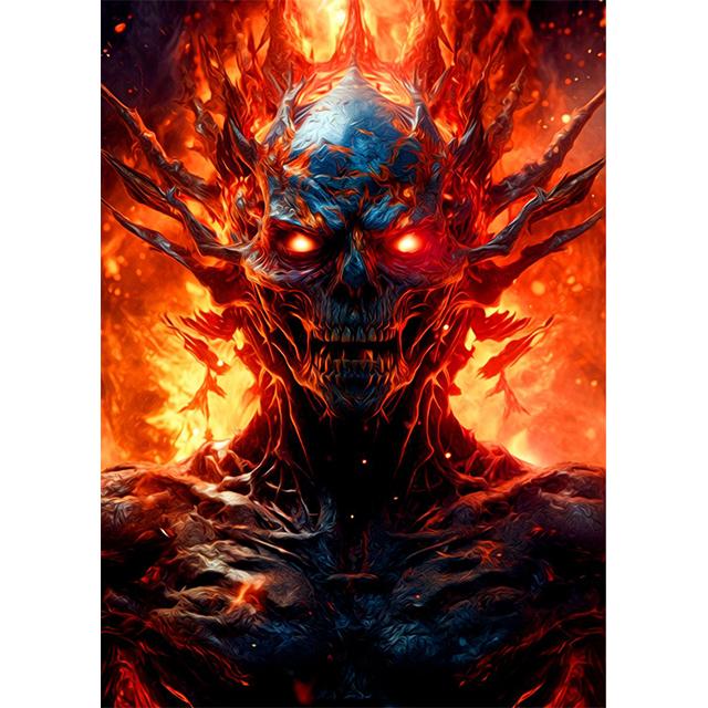 

Абстрактный Фэнтези Пламя Демон Зло Принты Постер Холст Картина Современное Настенное Искусство Картины Для Гостиной Спальни Домашнее Украшение 21x30cm No Framed
