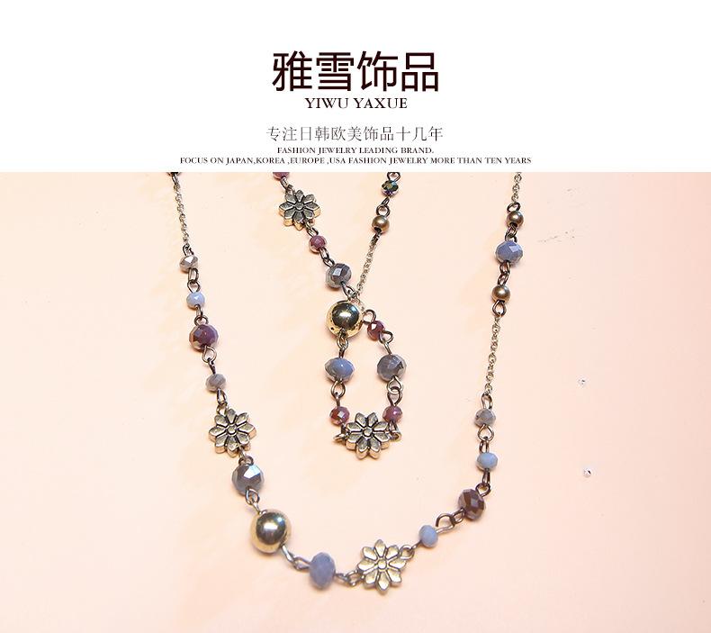 Vintage Dubbellaags Kralen Handgemaakte Ketting Voor Vrouwen Mode Sieraden Elegante Statement Choker Cadeau