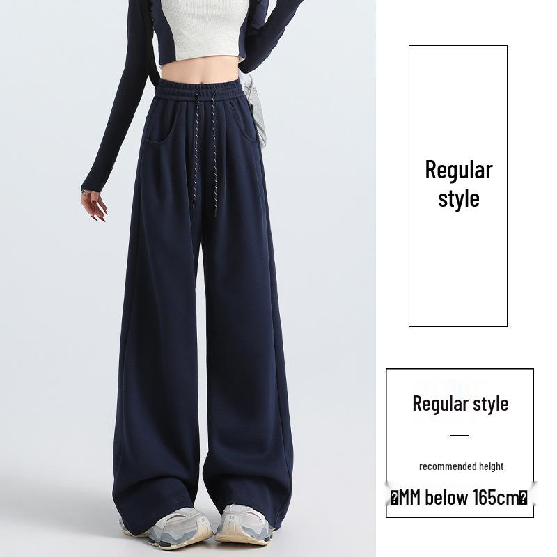 Women's Fleece-Lined Wide-Leg Drawstring Sweatpants - Autumn/Winter 2025 Collection