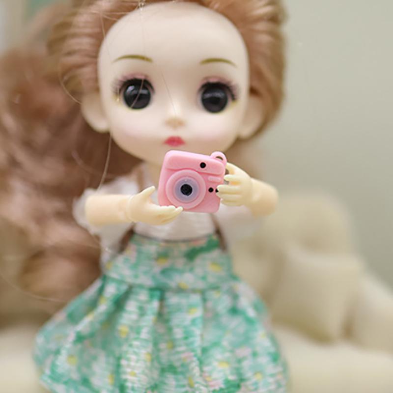 1/12 Dollhouse Simulation Camera Instant Cameras Model Dollhouse Miniature Scene Decoration Toys Dolls House Scene Photo Props