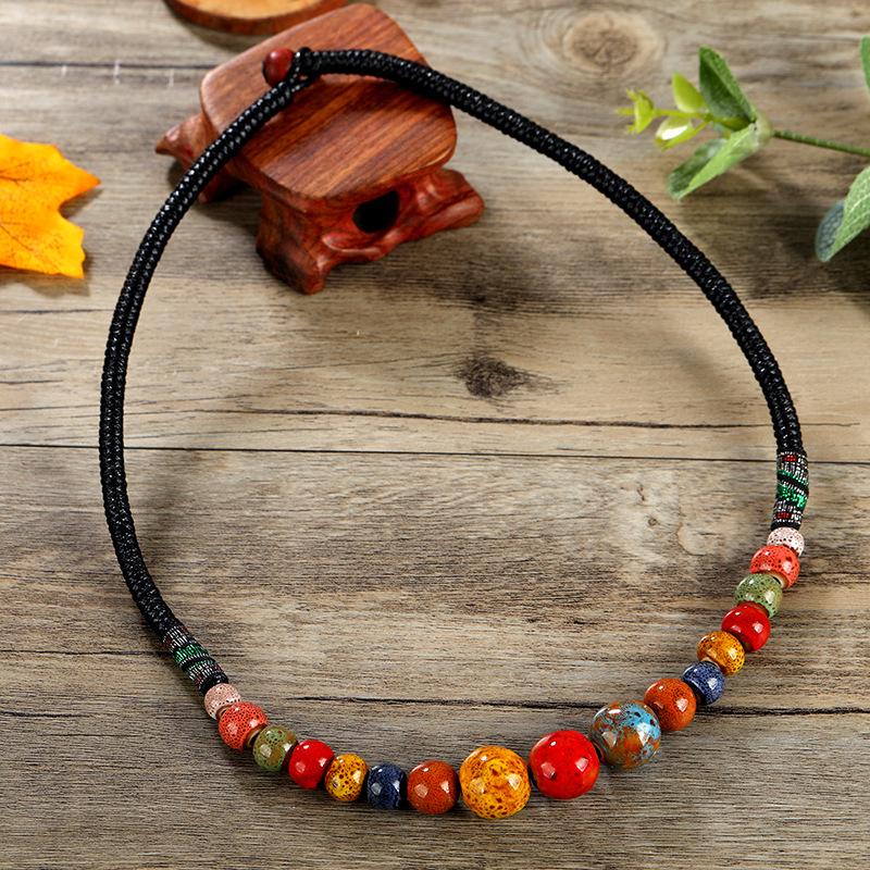 

Ретро этнический стиль ручной работы керамическое короткое ожерелье женское простое универсальное Мори фрукты персонализированные аксессуары набор браслетов