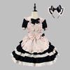 Abito da Principessa Maid Lolita Dolce e Piccante Nero Rosa