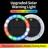 Led Solar Strobe Warning Light Rgb Colorful Night Safety Taillight Flashing Lamp For Cars Trucks Motorcycle Safety Warning