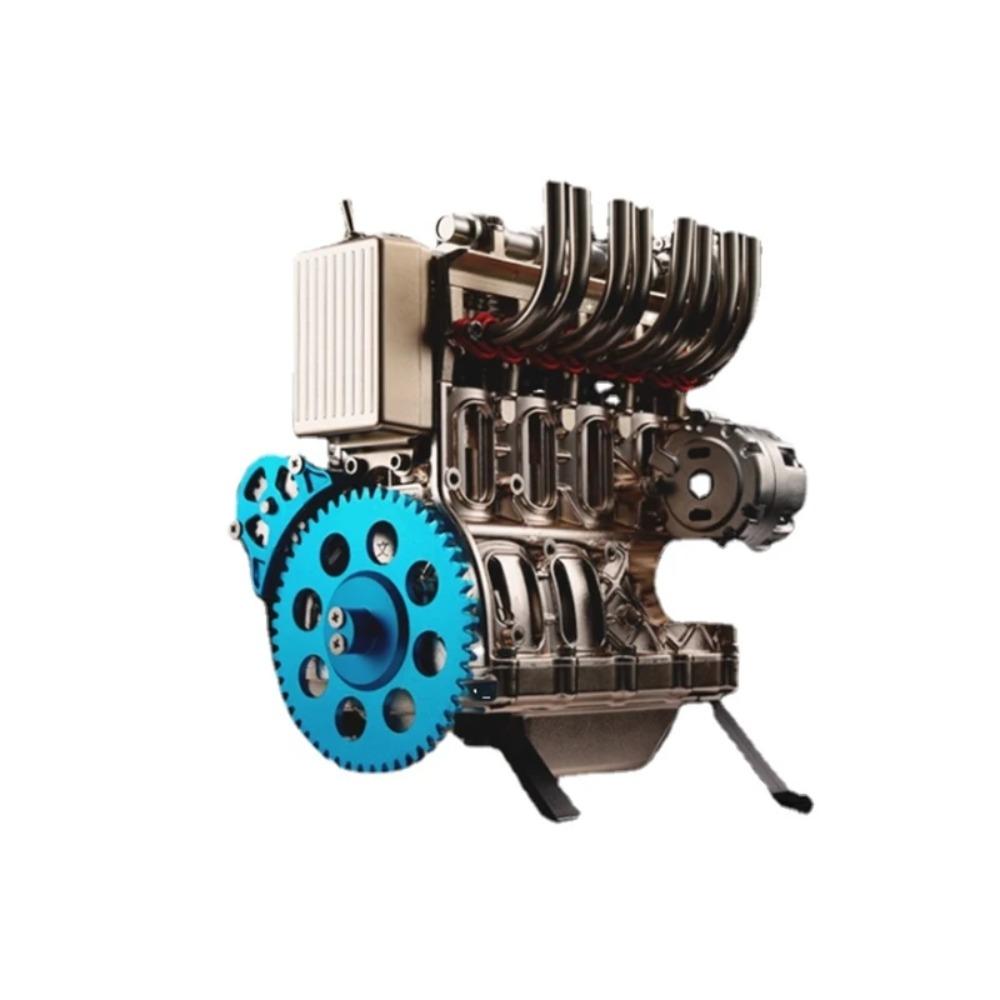 Mini Metal Assembly Model Assembly in-line Four-cylinder Engine Toy Is Suitable for Teaching Physics Experiments