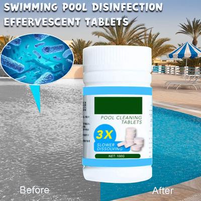 100Pcs Pool Cleaning Tablet Effectively Purify Water  Clear Pool Cleaners