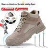 Men's High-Top Steel Toe Safety Work Shoes - Anti-Smash, Anti-Puncture, Wear-Resistant, Comfortable