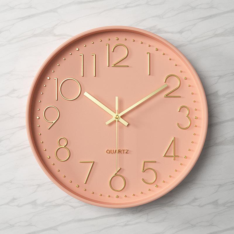 Clocks Living Room Silent Wall Clock Simple Fashion Clock Wall Hanging Home Three-dimensional Digital 40CM