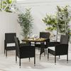 Day and Night - Day and Night Garden Dining Set 5 Pieces Black Synthetic Rattan
