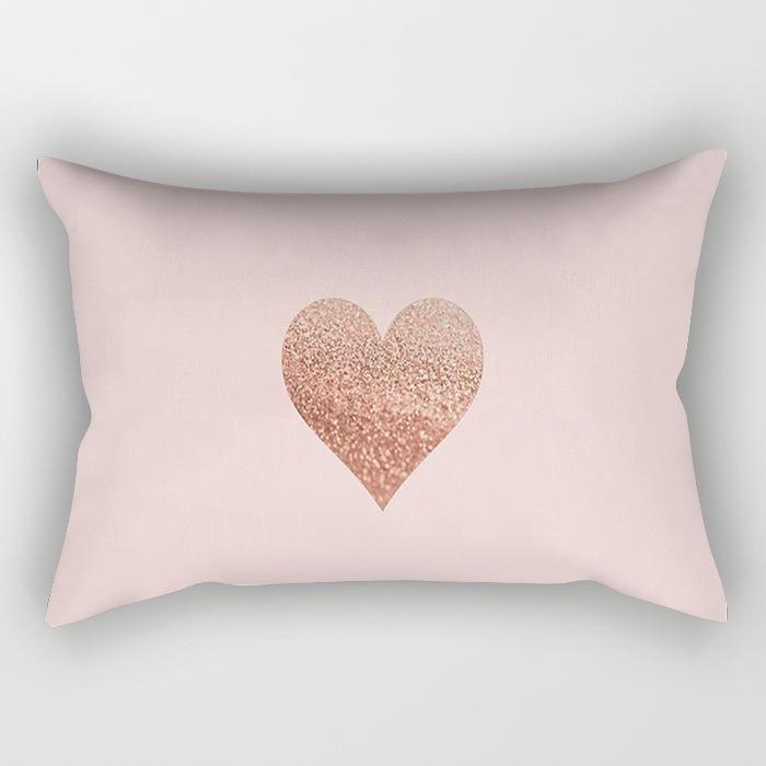 Ins Pink Geometric Waist Pillow Case Car Sofa Pillow Cushion Cover Pillow Case Pillow Case Pillow Case