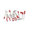 8pcs 1:12 Metal Hand Tool Set 1 Scissors/Wrench/Caliper/Screwdriver/Plier/Saw 2 Hammers 1/12 Dolls Houses Miniature