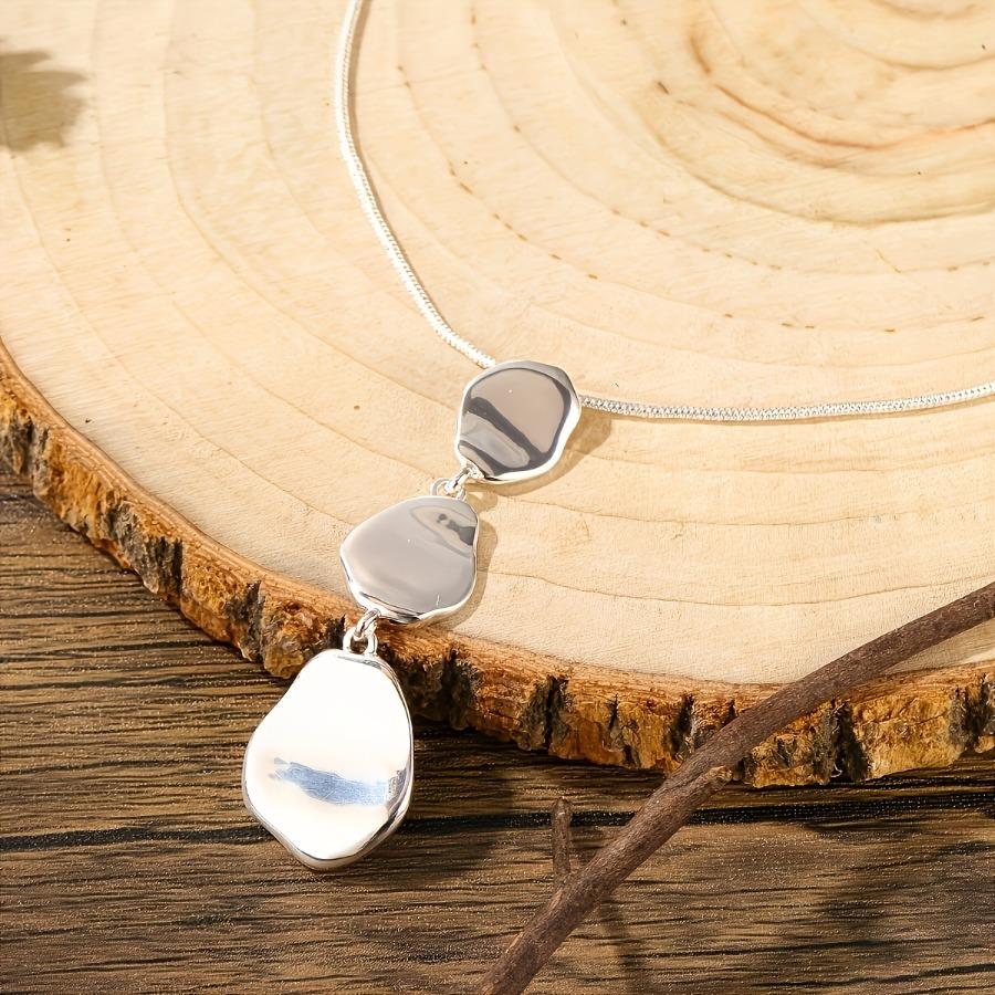 1pc of Fashionable and Exquisite Bohemian-style Irregular Teardrop Women's Pendant Long Necklace Sweater Chain, Suitable for Daily Wear by Women