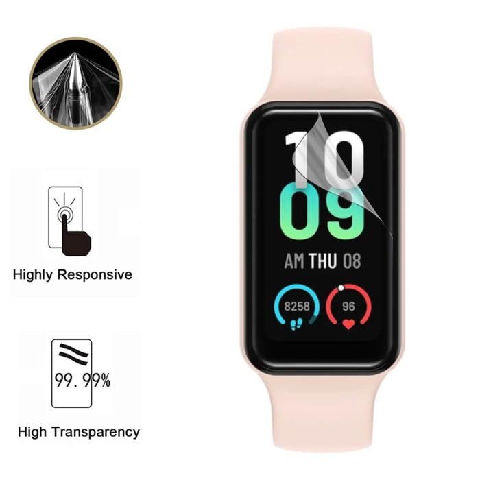Displayschutz für Amazfit Band 7 [6er-Pack] Schutzfolie aus Kunststoff, strapazierfähig, ultradünn, Phonillico