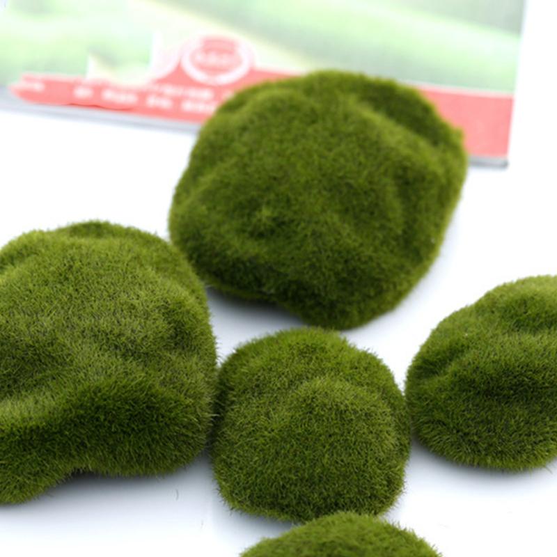 Miniature Moss Stone Artificial Moss Lawn Micro Landscape Ornament Garden Diy Decoration