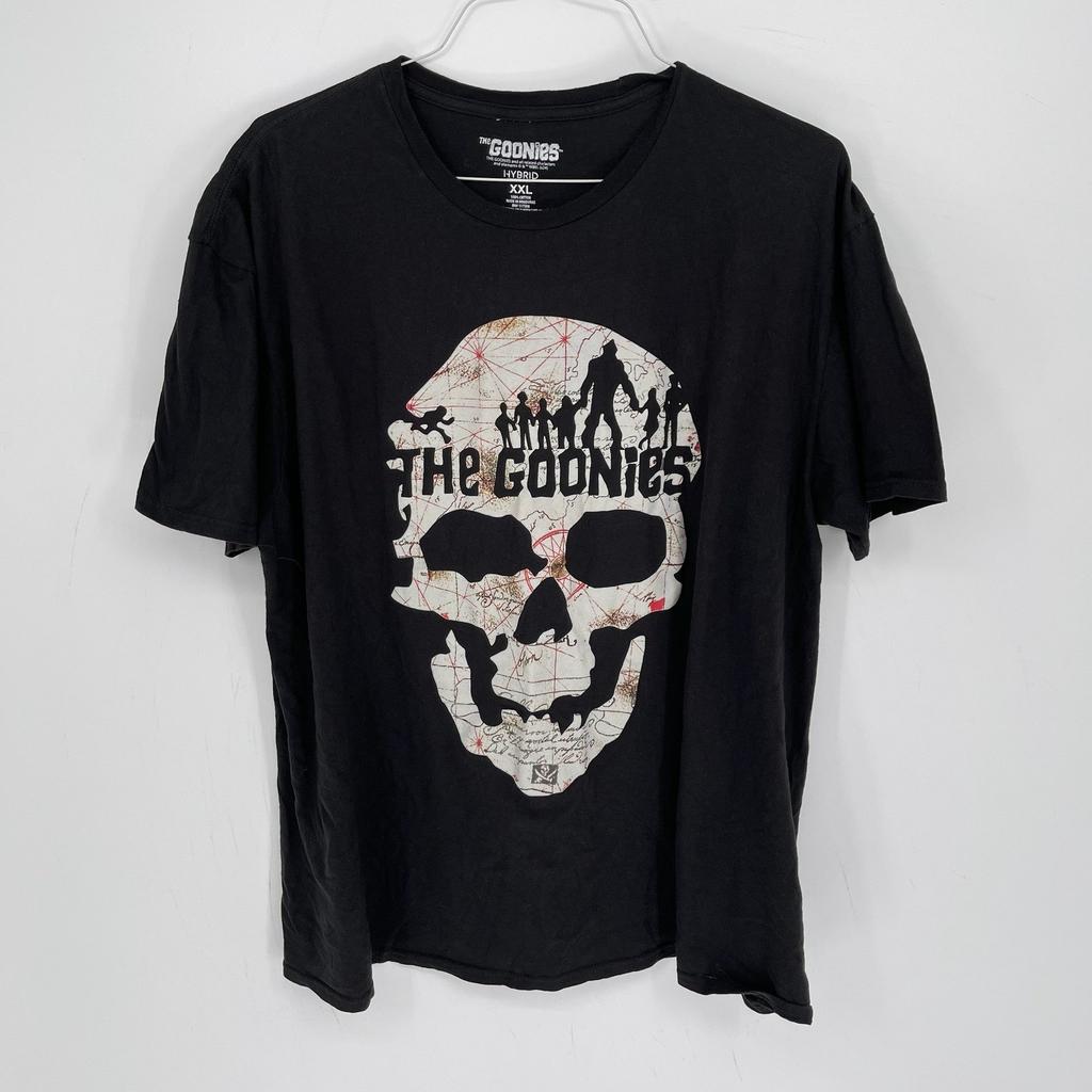 Hybrid Men's Black The Goonies Skull Map Graphic T-Shirt Size XXL Unisex T-Shirt