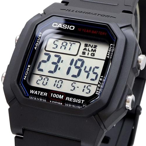 Casio Watch Standard Digital W-800H-1AV Genuine BOX Men's Black Overseas Model