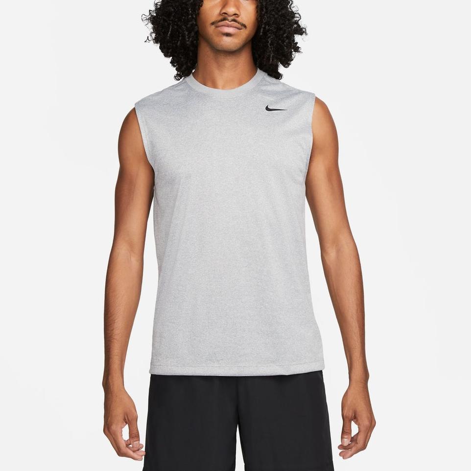 Nike Printed Round Neck Sleeveless Fitted Vest Men Tops Gray DX0992-063