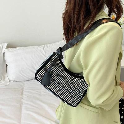 Helle Diamanttasche Damen Taschen Sommer Mode Eine Schulter Unterarmtasche Bunte Diamant Modische Kleine Quadratische Tasche