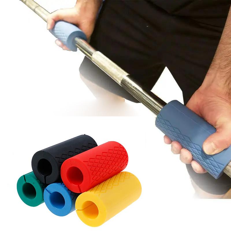 1 /2Pcs Barbell Dumbbell Booster Grip Travel-Size Fitness Equipment Fitness Training Equipment Accessories Avoid Injury Increase Friction