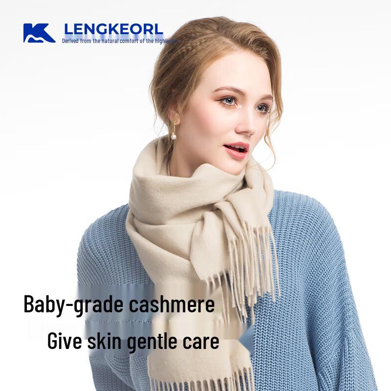 Lingke Women's Solid Cashmere Blend Scarf