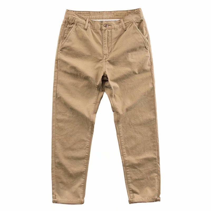 Men's Japanese Loose Straight Casual Workwear Pants for Spring and Autumn