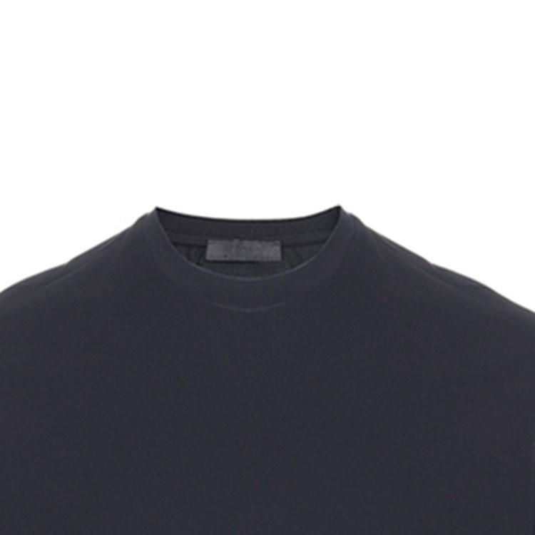 Prada T-Shirts Men's Black Crew Neck Moderate UJM564-710-F0002-S-092