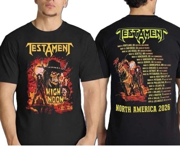 Testament High Noon Havoc Thrash Of The Titans North America Tour 2026 T-Shirt XXXXL