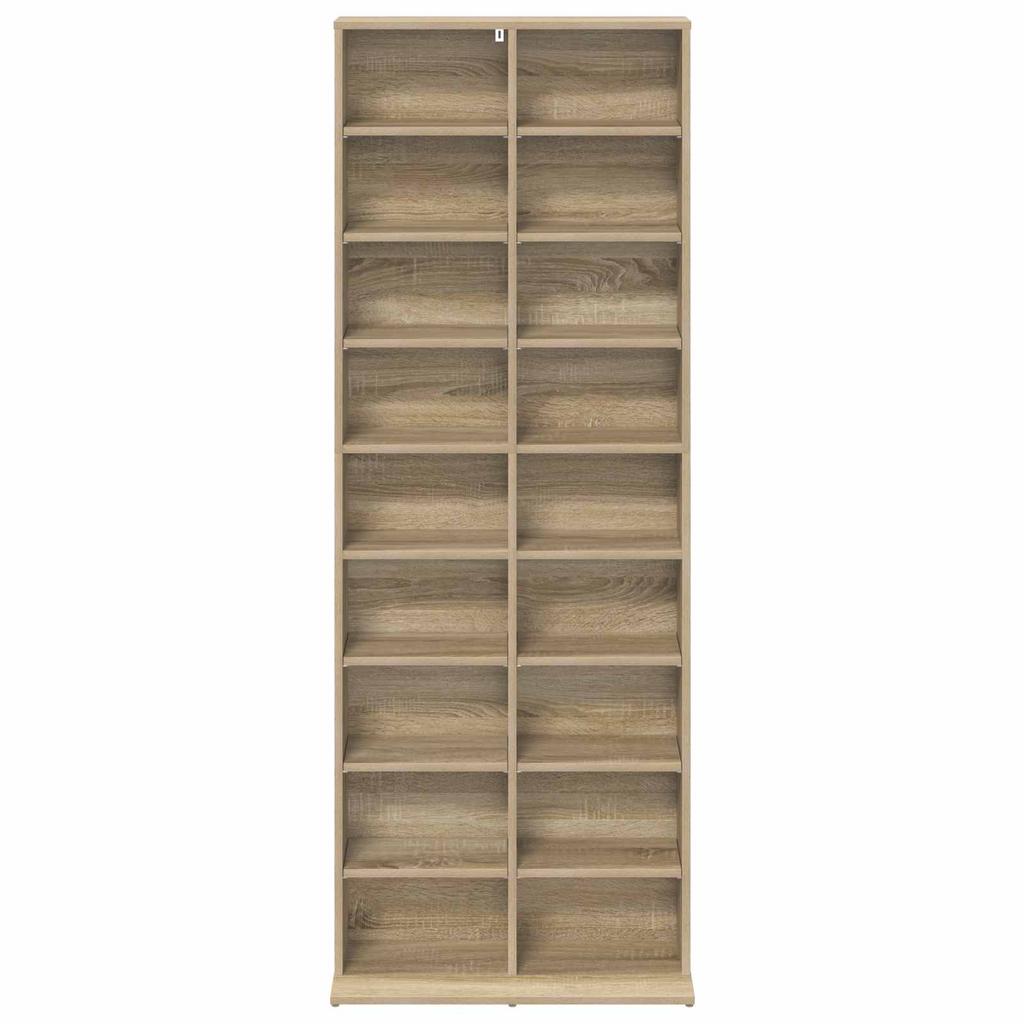 CD Shelf Sonoma Oak 65 X 23.5 X 175 Cm Engineered Wood