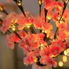 1PC Peach Blossom Tree Branch Light Floral String Lights Battery Operataed Fairy Lamp For Indoor Outdoor Christmas Decoration