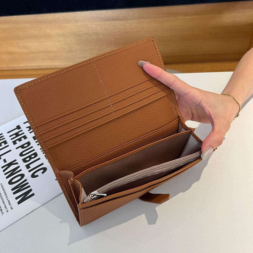 Long Genuine Leather Wallet First Layer Of Cowhide Women Wallets Clutch Bags Branded Style H Hasp Billfold High Capacity Phone Purse Without Logo