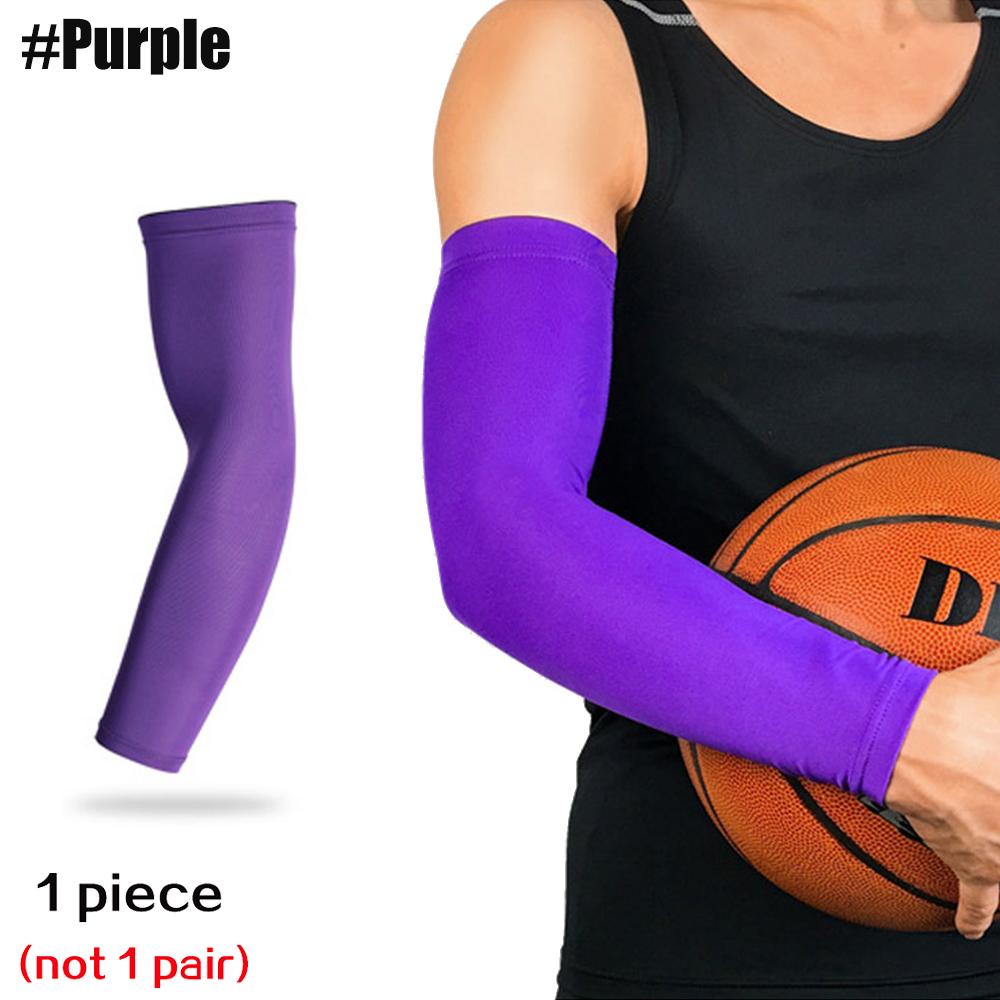 1 Pcs Sports Arm Compression Sleeve Basketball Cycling Arm Warmer Summer Running Uv Protection Volleyball Sunscreen Bands Unisex