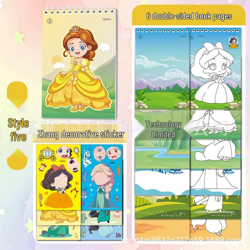 Little Princess Coloring & Dress-up Sticker Book: Parent-Child Planner