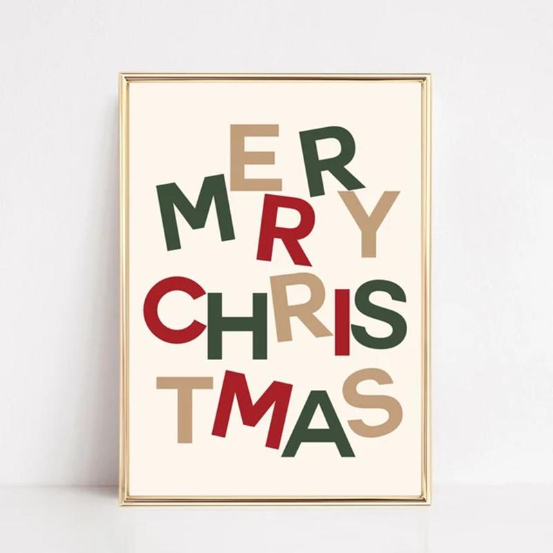 

Retro Funny Christmas Trendy Art Posters Canvas Painting Wall Prints Pictures Children Room Home Decor 21X30CMNo Framed