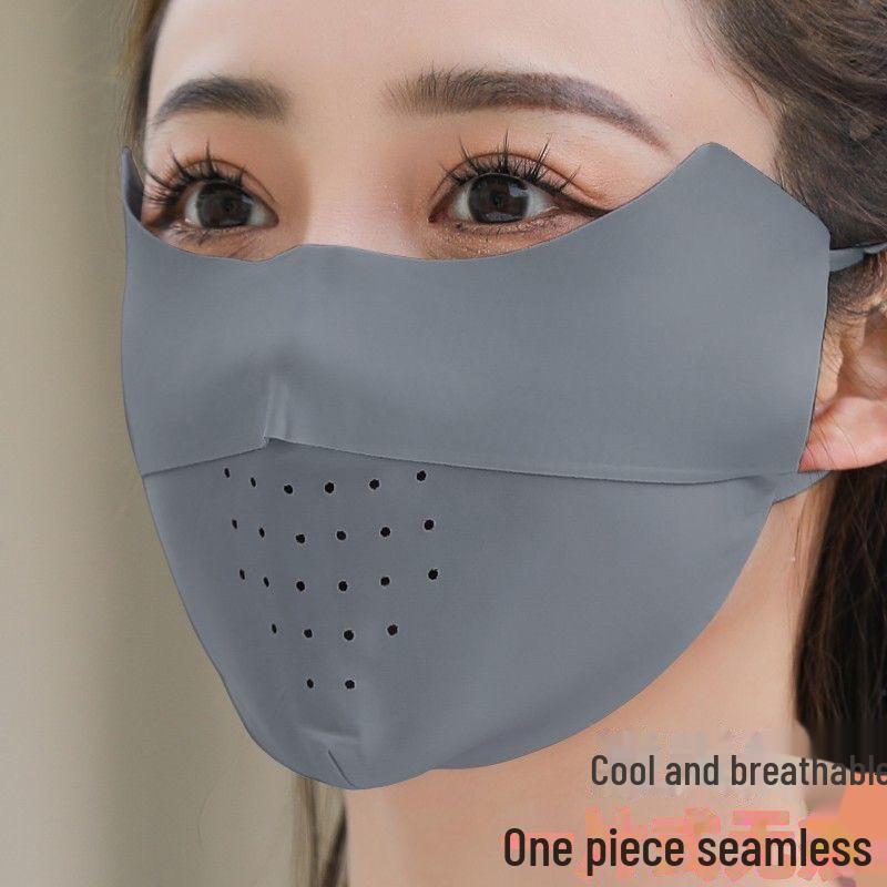 Women's UV Protection Ice-Thin Breathable Sunscreen Face and Neck Mask for Cycling & Driving