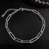 Women Gold Plated Pink Zircon Bracelet Full Rhinestone Crystal Romantic Wedding Jewelry Gift