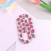 10Pcs Cute Printed Acrylic Paper Clips Large Printed Bookmark Clamps For Notebook File DIY Organizing