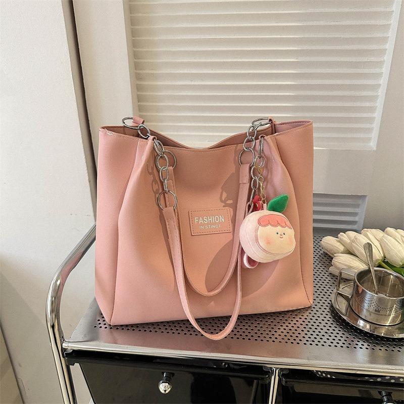 College Students Class Tote Bag Women's Versatile New Trendy Shoulder Bag Large Capacity Fashion Commuter Bag