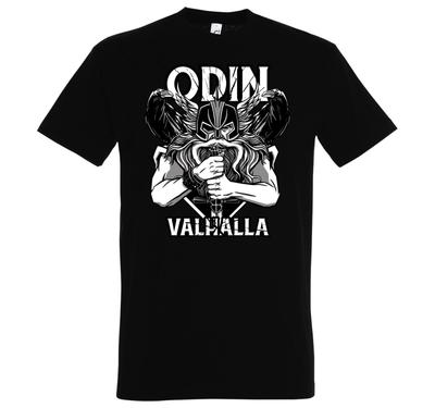Youth Designz Odin Valhalla Mens T-Shirt Print Logo Fun Bird Viking North
