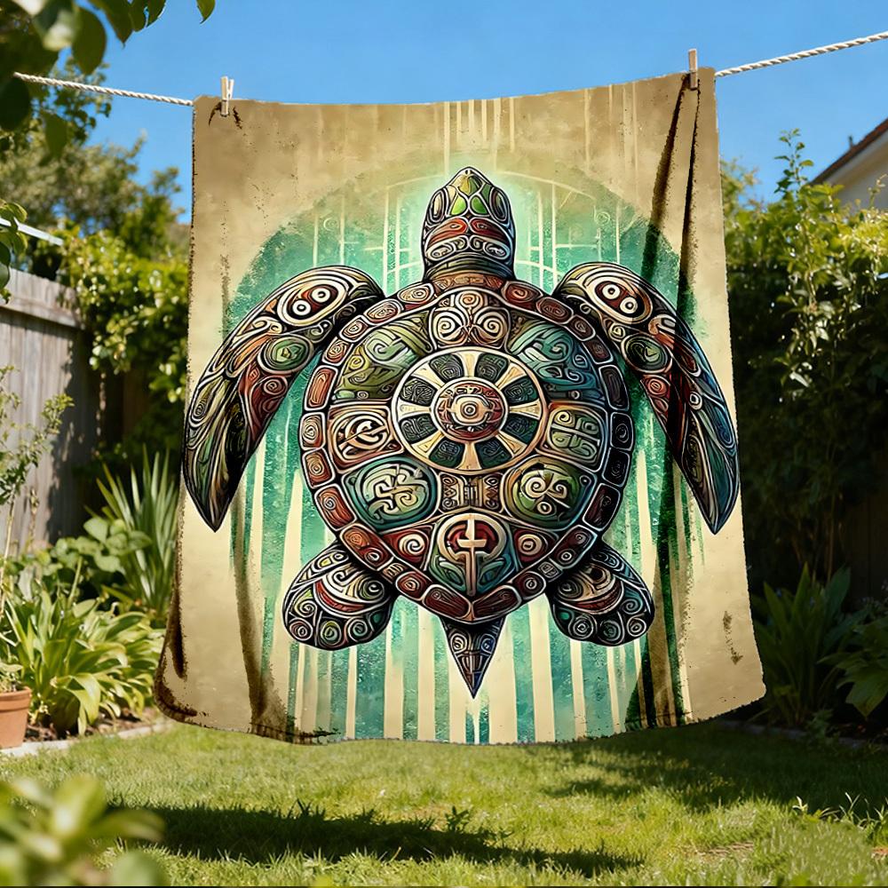 1pc Panther Family Throw Blanket Polyester Fiber, Lightweight Flannel, Soft & Warm, All Season Use for Outdoor, Camping