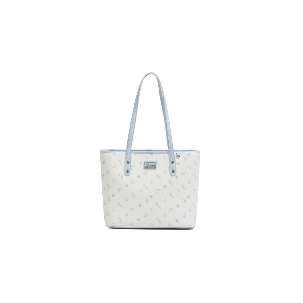 New Disney Stitch PU & PVC Tote Bag, Shopping Bag, Handbag, Shoulder Bag Large Women's Light Blue BMK-72767