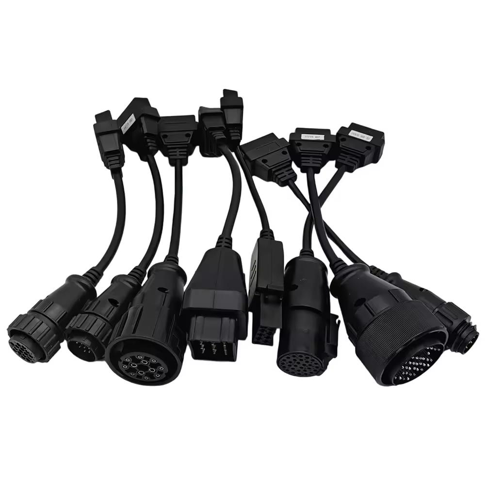 Full Set 8pcs Truck Obd2 Cables Diagnostic Obd Truck Cable For Delphi DS150 DS150E TCS CDP Multidiag MAN OBD2 Renault Tool