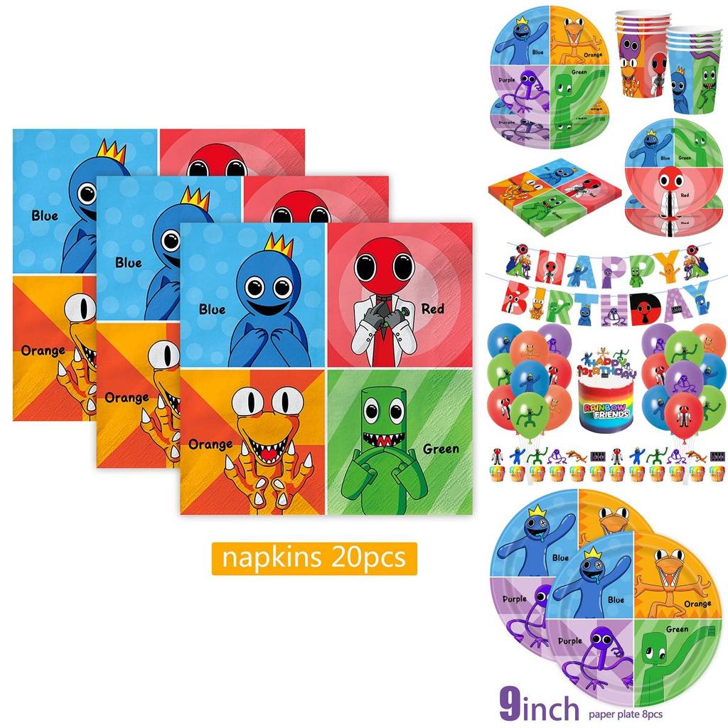 Roblox Rainbow Friends Birthday Party Supplies Complete Kit With Balloons Cake Topper Banner And More!