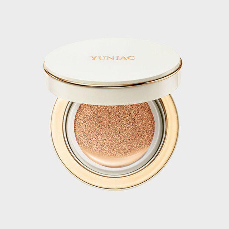 YUNJAC Long Wear Porcelain Cushion Foundation SPF50+ PA++++ [Main Product 15g + Refill 15g]