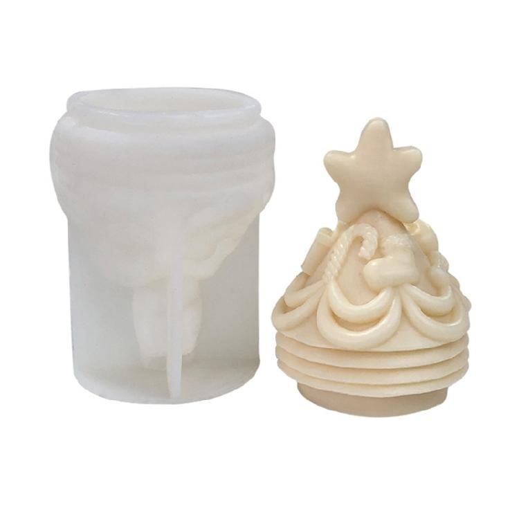 Christmas Tree Silicone Molds for Candle Soap Chocolate Christmas Decorations Epoxy Resin Craft, Fondant Silicone Molds 1