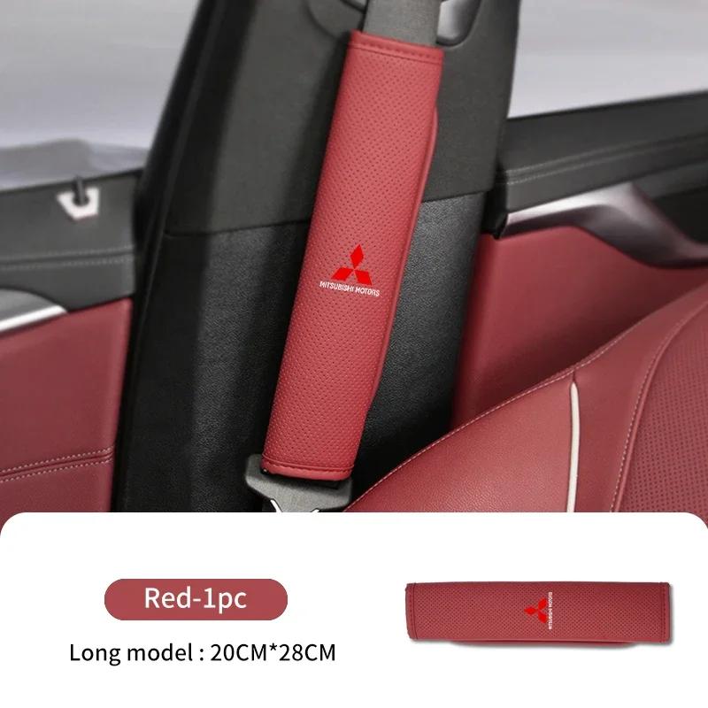 Car Safety Belt Cover Adjustable Shoulder Strap Protector Pad For Mitsubishi Outlander Lancer L200 ASX Pajero Grandis Eclipse