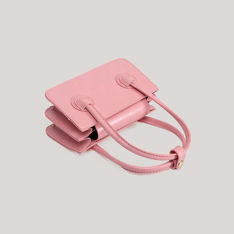 Niche Women's Bag Simple Mini Pink Small Square Bag 2025 New Style Elegant Small Handbag Crossbody Bag Trendy