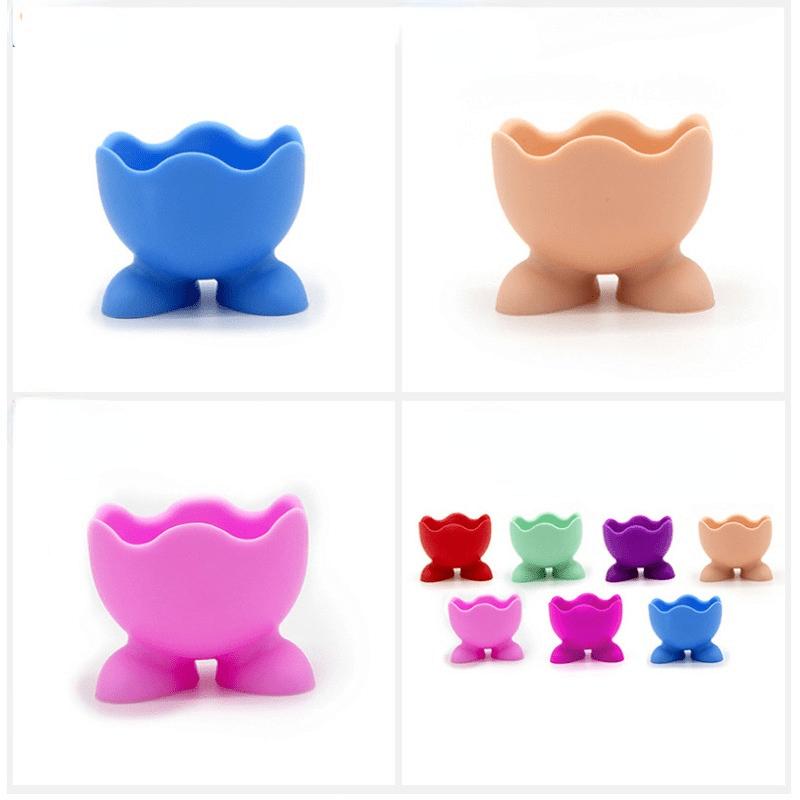 Silicone Egg Cups 3pcs | Multi-Color Soft Silicone Egg Holders for Kitchen Use | Durable, Flexible & Non-Slip Design | Ideal for Boiled Eggs