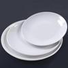 Fall-resistant Melamine White Dish Round Dinner Plate Household White Disc  Restaurant